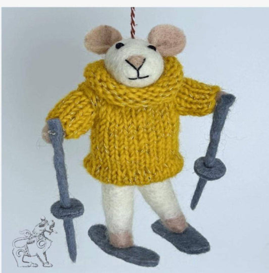 Skifahrer Maus